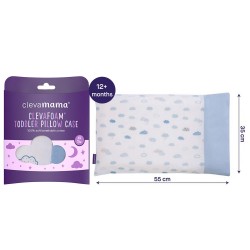 ClevaMama ClevaFoam Toddler Pillow Case - Blue